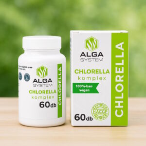 Alga-System Chlorella Komplex – 60 db vegán alga tabletta prémium méregtelenítéshez és immunerősítéshez